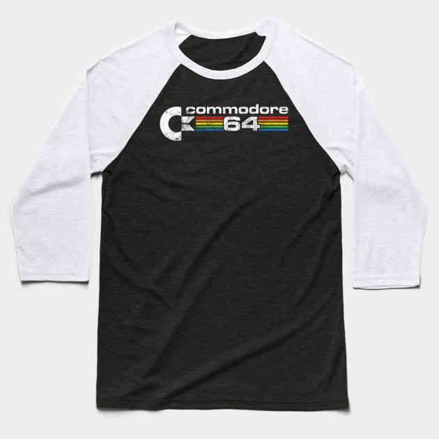 Commodore 64 logo Vintage Texture Baseball T-Shirt by G! Zone